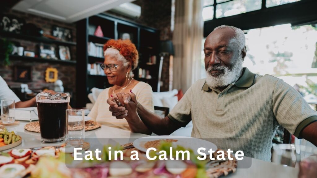 People practicing mindful eating to reduce bloating and support gut health